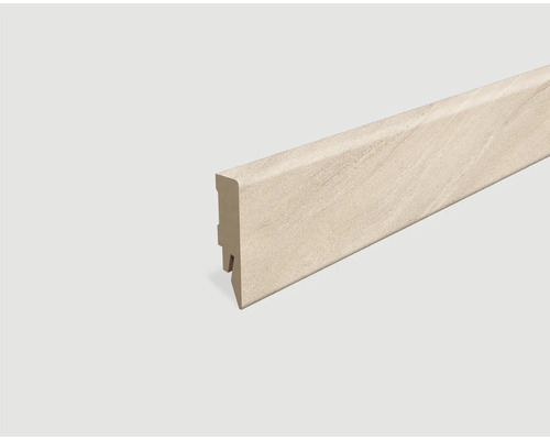 Sockelleiste foliert Sandbeige L687 2400 x 58 x 14 mm Sockelleiste aus Holz