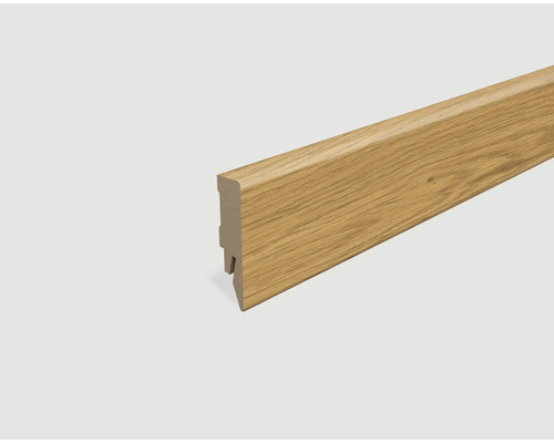 Sockelleiste foliert Eiche Honig L706 2400 x 58 x 14 mm Sockelleiste aus Holz