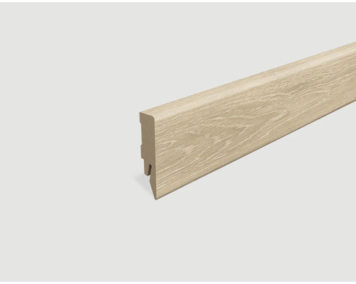 Sockelleiste MDF Eiche grau foliert 2400 x 58 x 14 mm Sockelleiste aus Holz
