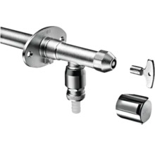 Eckventil mit Rosette, Schlüssel und Abdeckkappe