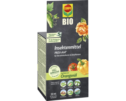 Insektenmittel Compo PREV-AM® Konzentrat 50 ml Reg.Nr. 3882-901 Compo Bio Insektizid Prev-AM für Zierpflanzen und Gemüsekulturen, 50 ml