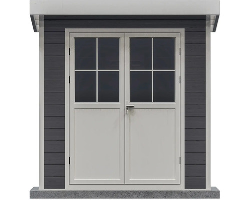 Doppeltür mit Fenstern für ein Gartenhaus