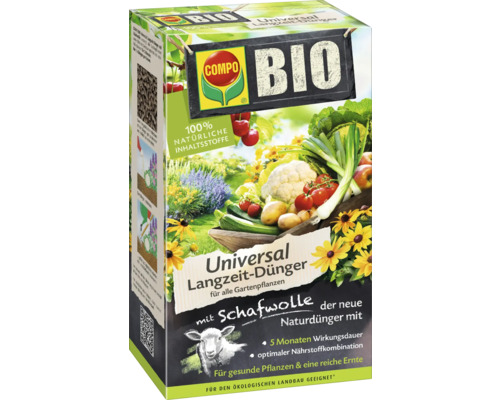 Universal-Langzeit-Dünger Compo Bio mit Schafwolle 2 kg