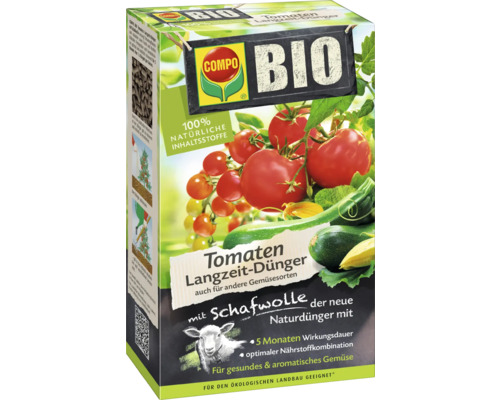 Compo Bio Tomaten Langzeit-Dünger mit Schafwolle für ökologischen Landbau