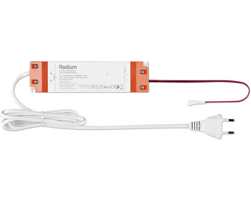 Radium LED-Netzteil mit Anschlusskabel und Stecker