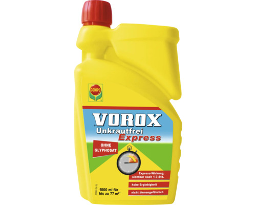 VOROX Unkrautfrei Express Compo 1000 ml Reg.Nr. 3251-903 VOROX Unkrautfrei Express, 1000 ml, glyphosatfreies Unkrautbekämpfungsmittel