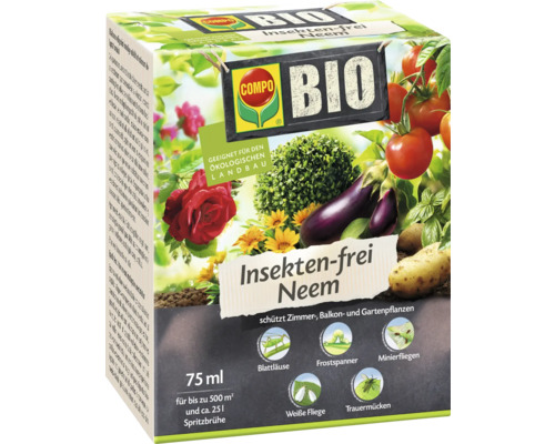 BIO Insekten-frei Neem Compo Konzentrat 75 ml Reg.Nr. 2699-902 Compo Insektenfrei Neem, geeignet für den ökologischen Landbau