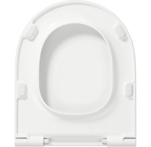 Weißer WC-Sitz aus Kunststoff, Draufsicht