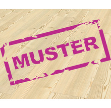 Holzboden mit dem Schriftzug Muster