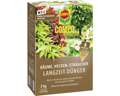 Langzeitdünger für Bäume, Sträucher & Hecken Compo 2 kg Compo Langzeit-Dünger für Bäume, Hecken und Sträucher, 2 kg