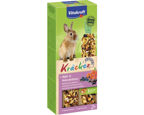 Vitakraft Kräcker Wald- und Holunderbeere für Kaninchen, 2 Stück