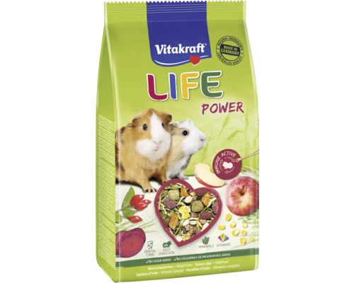 Nagerfutter, Vitakraft Life für Meerschweinchen 600 g Verpackung von Vitakraft Life Power Guinea Pigs Alleinfuttermittel