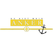 Du bist mein Anker Grafik mit Kompass, Seil und Anker