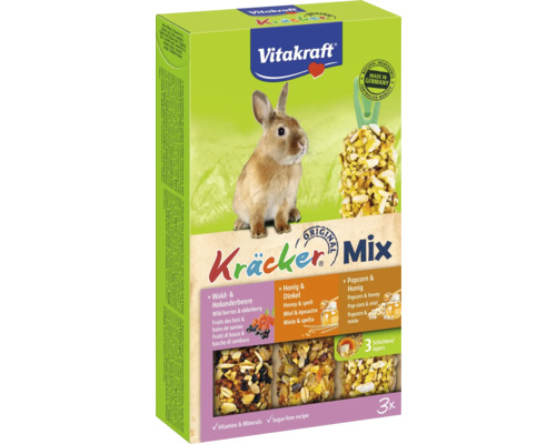 Vitakraft Kräcker Mix für Nagetiere, mit Waldbeeren, Holunderbeeren, Honig und Dinkel