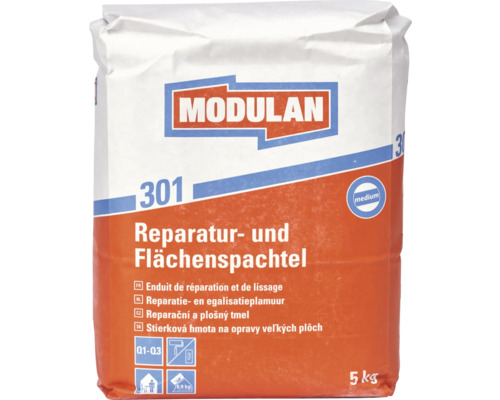 MODULAN 301 Reparaturspachtel und Flächenspachtel medium hell 5 kg Modulan Reparatur- und Flächenspachtel, 5 kg Sack