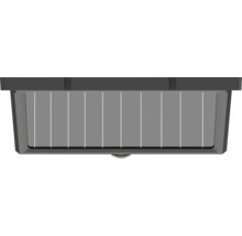 Graue LED Außenleuchte mit Solarpanel