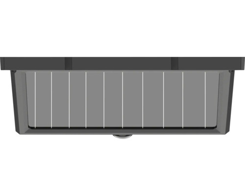 Graue LED Außenleuchte mit Solarpanel