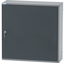 Grauer Schlüsselschrank aus Metall mit Schlüssel