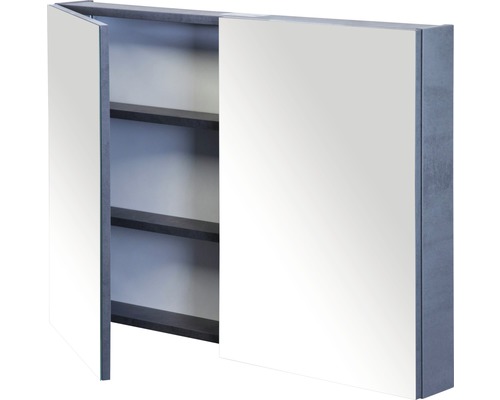 Spiegelschrank mit zwei Türen und Regalböden