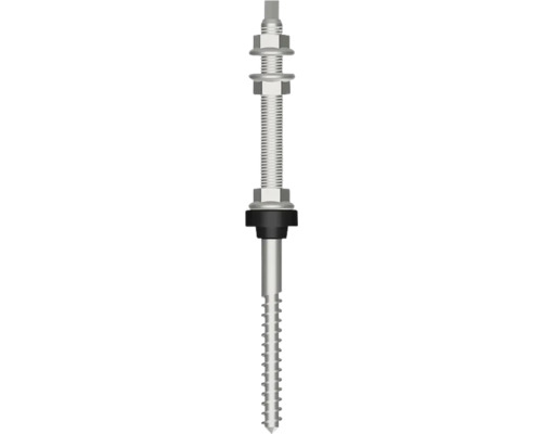 Befestigung S:FLEX Stockschraube M10x250, 10 Stk. Dachbauschraube mit Dichtungsscheibe