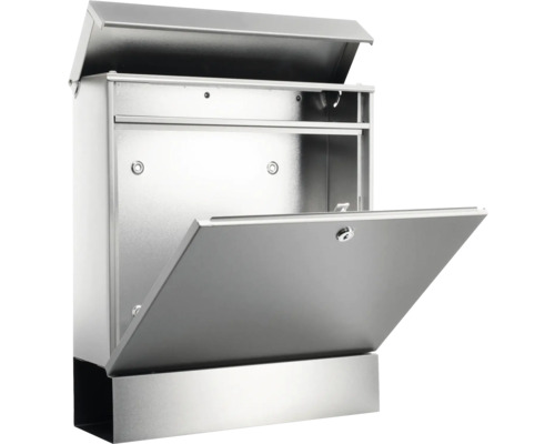 Geöffneter Briefkasten aus Stahl