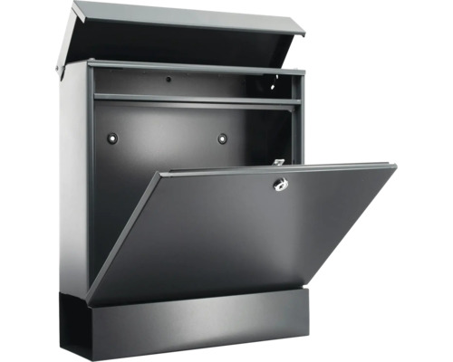 Offener Stahl Briefkasten mit Schloss