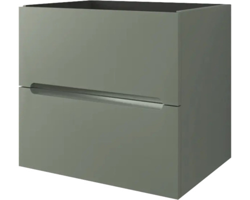 Waschbeckenunterschrank Baden Haus Kim 60x55x46 cm ohne Waschbecken grün matt Waschtischunterschrank mit zwei Schubladen für das Badezimmer