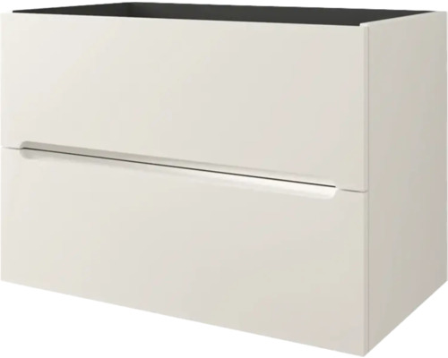 Waschbeckenunterschrank Baden Haus Kim 80x55x45,6 cm ohne Waschbecken weiß matt Waschbeckenunterschrank mit zwei Schubladen