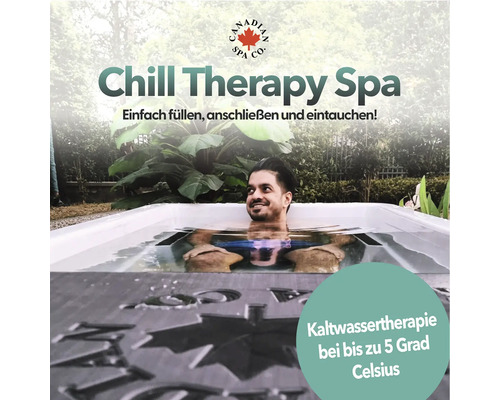 Mann im Chill Therapy Spa für Kaltwassertherapie