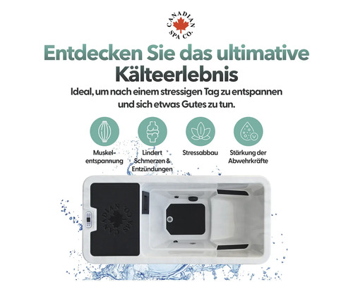 Kaltwassertauchbecken für Muskelentspannung, Schmerzlinderung, Stressabbau und zur Stärkung der Abwehrkräfte