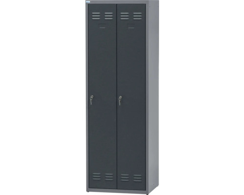 Metallschrank mit zwei Türen und Schlüsseln