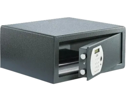 Geöffneter Möbeltresor mit digitalem Zahlenschloss