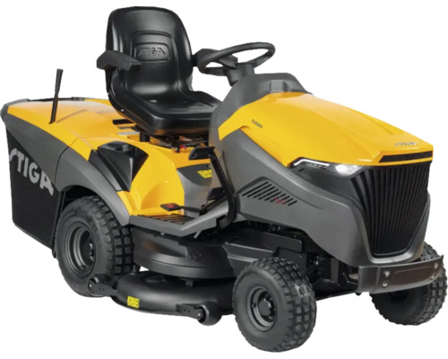 Aufsitzrasenmäher in Gelb und Grau