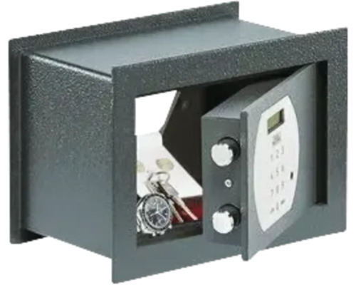 Wandtresor Burg Wächter Pure-Safe PSW 110 E, 30,5 x 20,1 x 14,8 cm, anthrazit Geöffneter Tresor mit elektronischem Schloss zum Schutz von Wertgegenständen