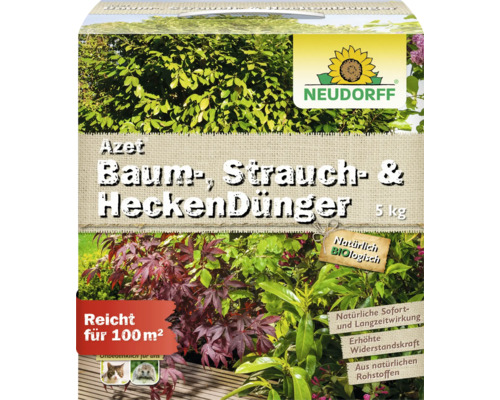 Baum-, Strauch- und Heckendünger Neudorff Azet 5 kg Neudorff Azet Baum Strauch und Hecken Dünger, 5 Kilogramm Packung
