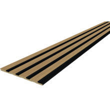 Akustikpaneel aus Holz mit schwarzen Akzenten für Wand- und Deckengestaltung