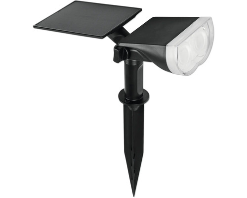 LED Sensor Solar Strahler mit Erdspieß 2W 180 lm 3000 K 1500mAh IP65 LED Sensor Solar Strahler mit Erdspieß 2W 180 lm 3000 K 1500mAh IP65