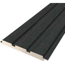 Dunkelgraue Nut- und Federverbindung für Wand- und Deckenverkleidung