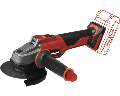 Akku-Winkelschleifer Einhell TP-18/125 AXXIO, ohne Akku und Ladegerät Solo - Power-X-Change, ohne Akku und ohne Ladegerät Einhell Akku-Winkelschleifer mit Schleifscheibe und Zusatzhandgriff
