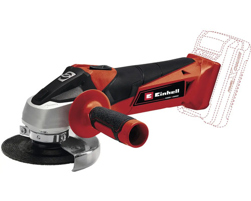 Einhell Akku-Winkelschleifer mit Griff und Schleifscheibe