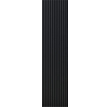 Schwarze Wandpaneele mit Rillenstruktur für die Wandgestaltung