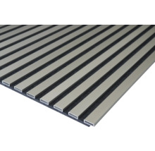 Schallabsorbierende Wandpaneele mit Lamellenstruktur