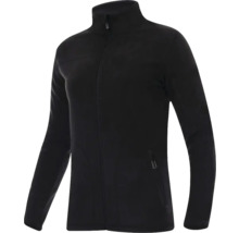 Schwarze Fleecejacke mit durchgehendem Reißverschluss