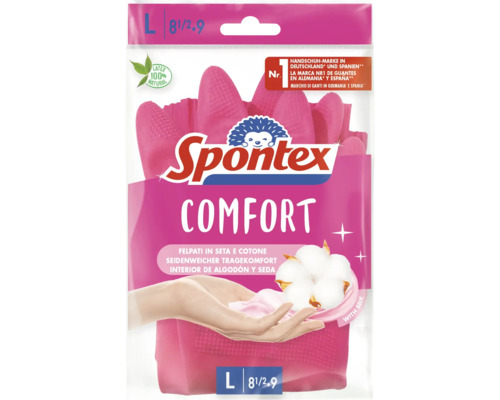 Haushaltshandschuhe Spontex Comfort, Größe 8, rot Spontex Comfort Haushaltshandschuhe Größe L
