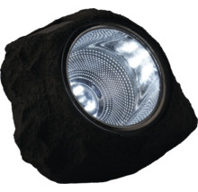 Gartenleuchte in Steinoptik mit runder Lichtquelle