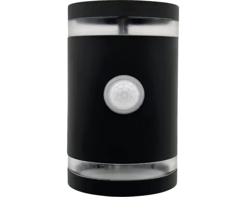 Schwarze LED-Leuchte mit Bewegungsmelder