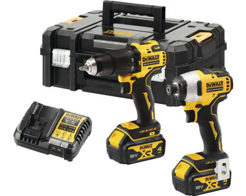 DeWalt Werkzeugkoffer mit Akku-Bohrschrauber, Akku-Schlagschrauber und Ladegerät