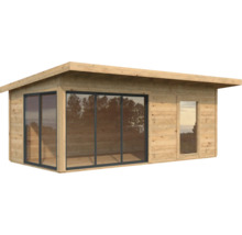 Gartenhaus Palmako Andrea 17,1 m² Schiebetür Isolierglas inkl. Fußboden 639 x 402 cm braun