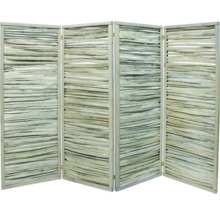 Raumteiler mit vier Elementen aus Holz