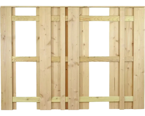 Holzzaun-Element mit offenen Feldern